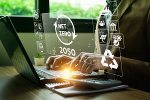 Net Zero By 2050. Carbon Neutral. Net Zero Greenhouse Gas Emissi